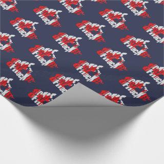 Canada Home of Hockey Map Gift Wrap