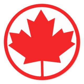 Canada Maple Leaf      Classic Round Sticker