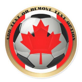 Canada Soccer Ball Sports Classic Round Sticker