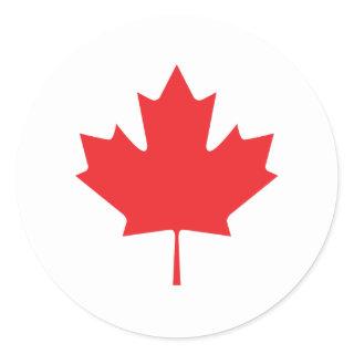 Canadian Maple Leaf Classic Round Sticker