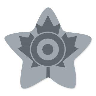 Canadian Maple Leaf Roundel Mod Graphic Star Sticker
