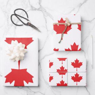 canadian maple red leaf  sheets