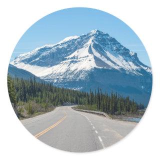 Canadian Rockies - Icefields Parkway Highway 93 Classic Round Sticker