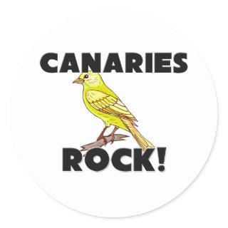 Canaries Rock Classic Round Sticker