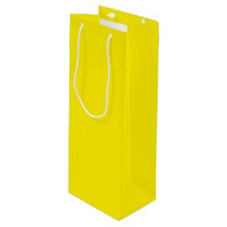 Canary Yellow Solid Color Wine Gift Bag