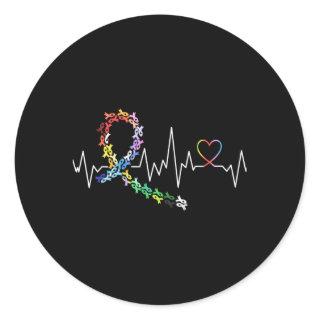 Cancer Awareness All Cancers Matter Hebeat Classic Round Sticker