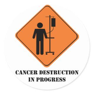 cancer destruction in progress- sticker sheet