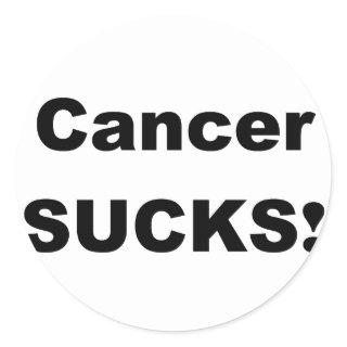 Cancer Sucks Classic Round Sticker