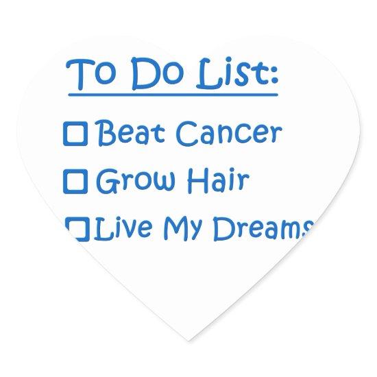 Cancer Survivor To Do List Heart Sticker
