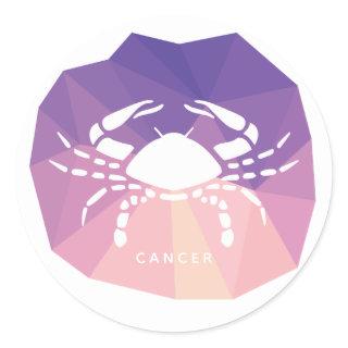 Cancer zodiac sign modern design sticker. classic round sticker