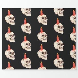 Candle and Skull Halloween Pattern