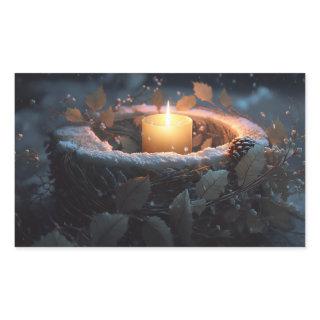Candle Rectangular Sticker