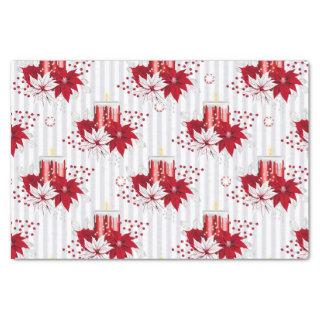 Candles & Poinsettia Tissue Paper