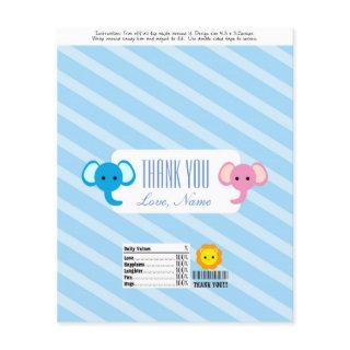 Candy Bar Wrapper Favor - cute two elephants