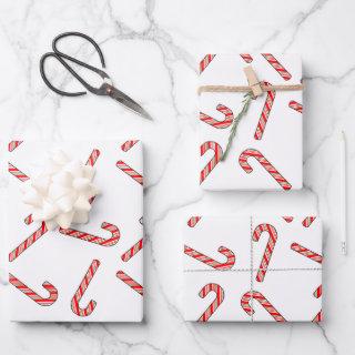 Candy Cane Drawings In Red Green White  Sheets