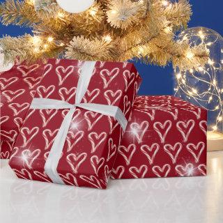 Candy Cane Hearts with Stars