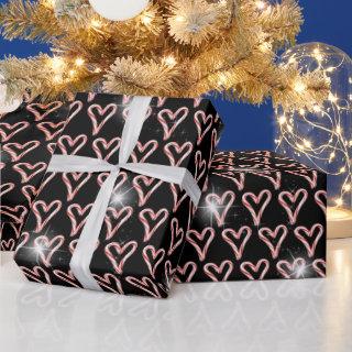 Candy Cane Hearts with Stars