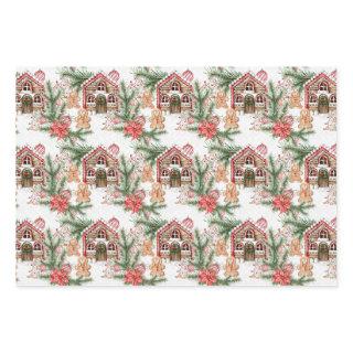 Candy Cane House Gingerbread man Poinsettia  Sheets