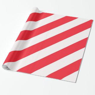 Candy Cane Red and White Diagonal Stripes