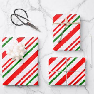 Candy Cane Red Green White Christmas Pattern  Sheets