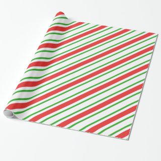 Candy cane stripes - red and green