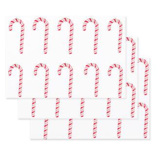 Candy Cane  Flat Sheet Set of 3
