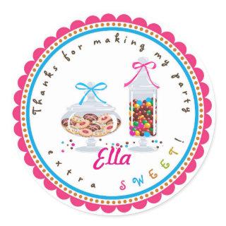Candy Land Sweet Shop Birthday Favor Stickers
