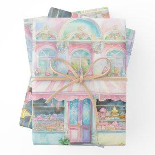Candy  shop at Paris watercolor   Sheets