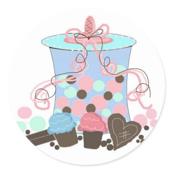 Candy Shop Classic Round Sticker