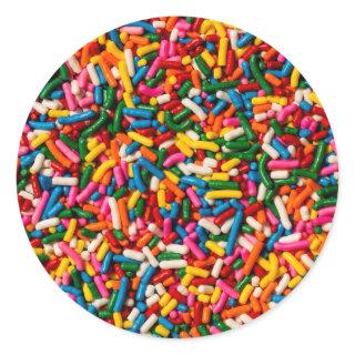 Candy Sprinkles Classic Round Sticker