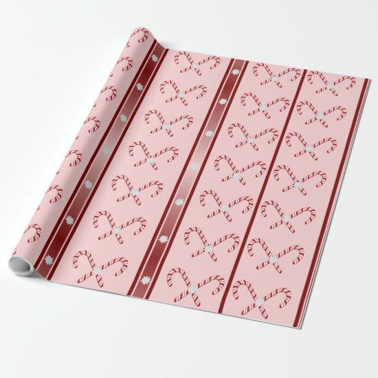 CandyCane and Stripes Pattern Pink, Red, White