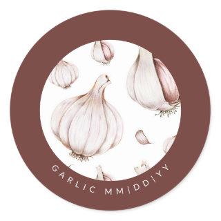 Canning | Date | Garlic Classic Round Sticker