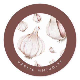 Canning | Date | Garlic Classic Round Sticker