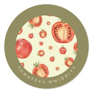 Canning | Date | Tomatoes Classic Round Sticker
