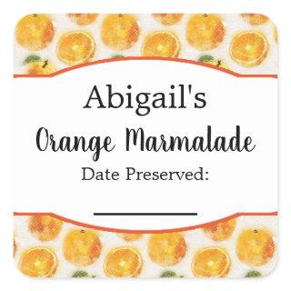 Canning Sticker Orange Fruit