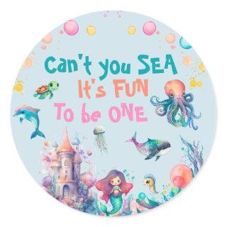 Can't You Sea It's Fun To Be One  Classic Round Sticker