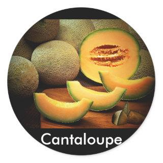 Cantaloupe Classic Round Sticker