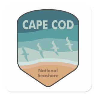 Cape Cod National Seashore Massachusetts Seagulls Square Sticker