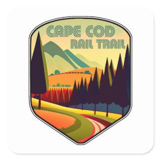 Cape Cod Rail Trail Colors Square Sticker