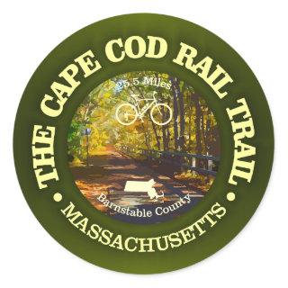 Cape Cod Rail Trail (cycling c) Classic Round Sticker