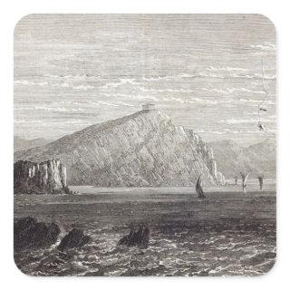 Cape Colonna, with ruins of the Temple of Square Sticker