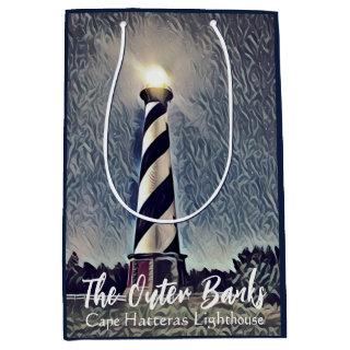 Cape Hatteras Lighthouse Outer Banks OBX NC Medium Gift Bag