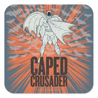 Caped Crusader Graphic Square Sticker
