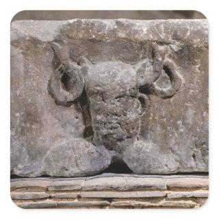 Capital of the Nautes Pillar depicting Cernunnos Square Sticker
