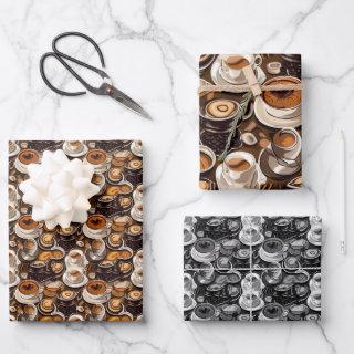 Cappuccino Coffee Oil Paint Pattern Personalized   Sheets