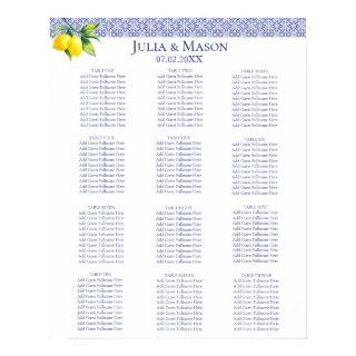 Capri | Elegant Wedding  Seating Chart 16"X20"