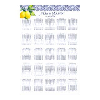 Capri | Elegant XL Tile Wedding Seating Chart