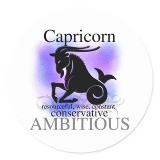 Capricorn About You Classic Round Sticker