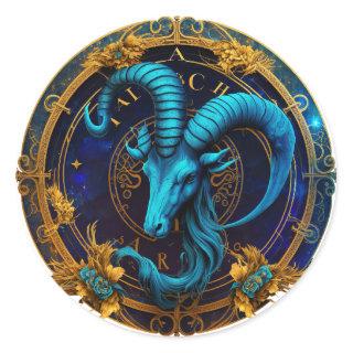 Capricorn Zodiac Graphic Classic Round Sticker