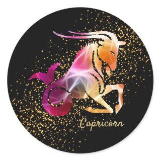 Capricorn - Zodiac Sign Classic Round Sticker